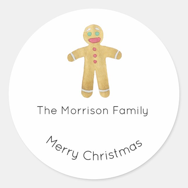 Christmas Labels, Christmas Stickers, Gift Classic Round Sticker (Front)