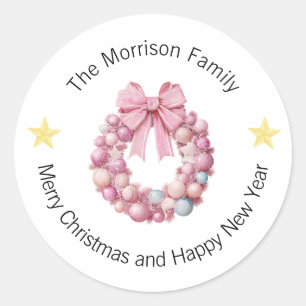 Christmas Labels, Christmas Stickers, Gift Classic Round Sticker