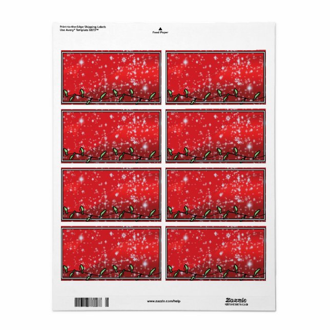 Christmas Labels - Customisable Addresses Labels (Full Sheet)