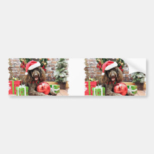 Christmas - LabraDoodle - Harley Bumper Sticker
