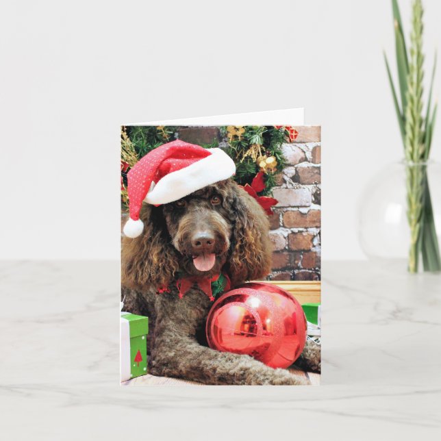 Christmas - LabraDoodle - Harley Holiday Card (Front)