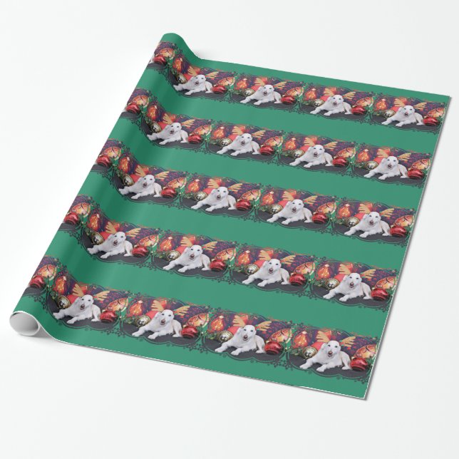 Christmas - LabraDoodle - Izzy Wrapping Paper (Unrolled)