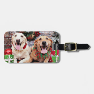 Christmas - Labrador Ally - Golden Retriever Wrigl Luggage Tag