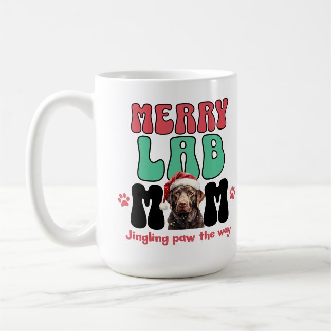 Christmas Labrador Dog Mum Coffee Mug (Left)