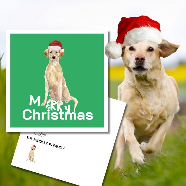 Christmas Labrador Retriever Dog Merry Greeting (Creator Uploaded)