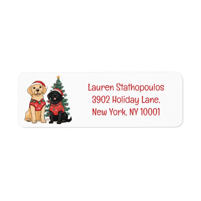 Christmas Labrador Retriever Dogs (Front)