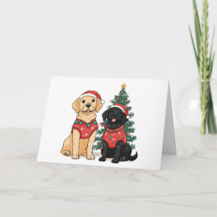Christmas Labrador Retriever Dogs Holiday Card