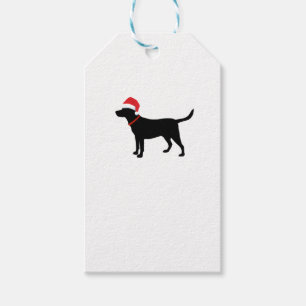 Christmas Labrador Retriever in Santa Hat Christma Gift Tags