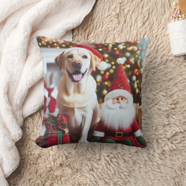 Christmas Labrador Retriever Pillow (Blanket)
