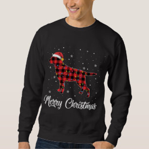 Christmas Labrador Retriever Red Plaid Dog Lover P Sweatshirt