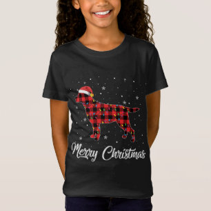 Christmas Labrador Retriever Red Plaid Dog Lover P T-Shirt