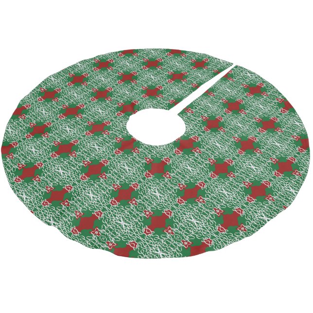 Christmas Lace Pattern tree skirt (Angled)