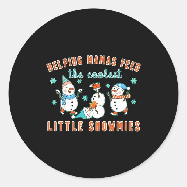 Christmas Lactation Consultant Lactation Nurse Lac Classic Round Sticker (Front)