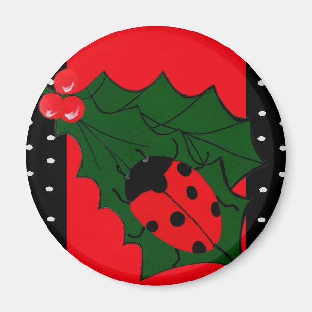 Christmas Lady-bug Magnet (Front)