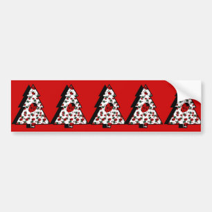 CHRISTMAS LADYBUGS BUMPER STICKER