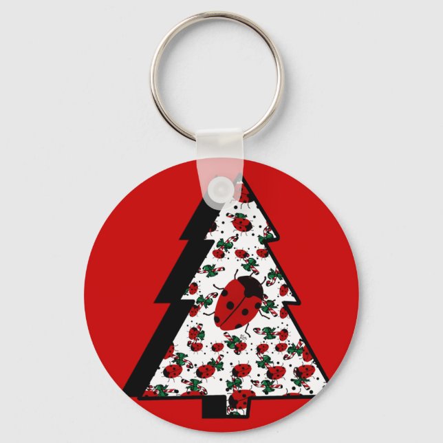 CHRISTMAS LADYBUGS KEY RING (Front)