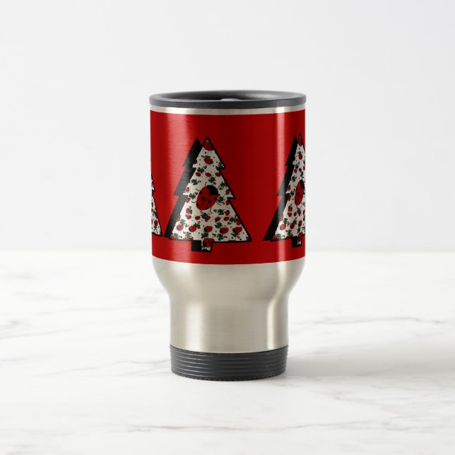 CHRISTMAS LADYBUGS TRAVEL MUG (Center)