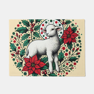 Christmas Lamb Doormat