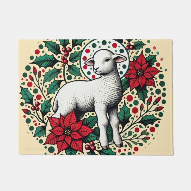 Christmas Lamb                                     Doormat (Front)