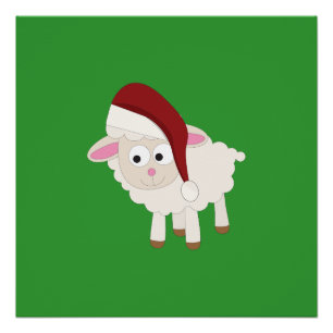 Christmas Lamb Poster