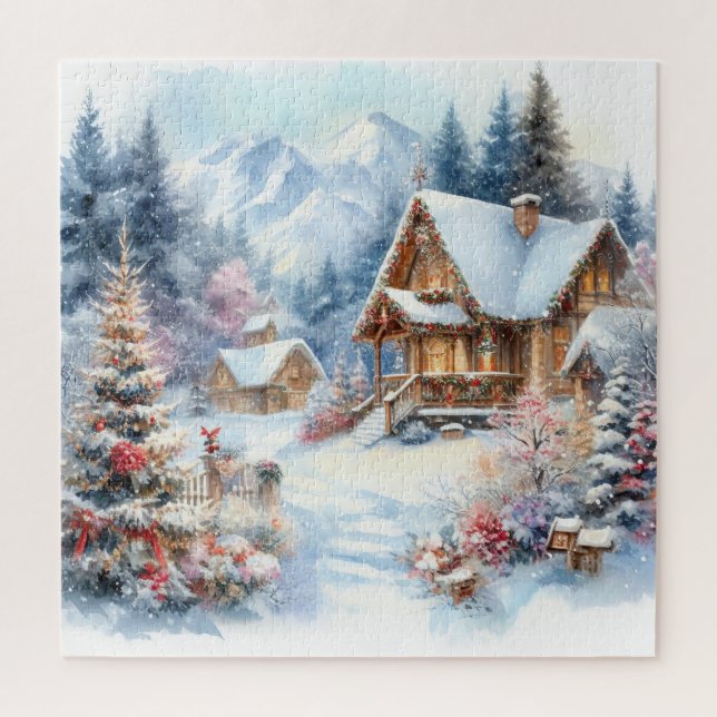 Christmas Landscape Art Puzzle (Vertical)