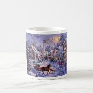 Christmas landscape coffee mug