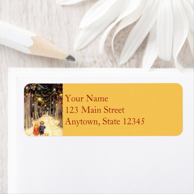Christmas Lane Return Address Labels (Insitu)