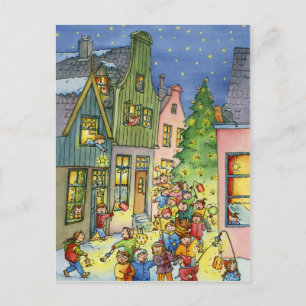 Christmas Lanterns Postcard