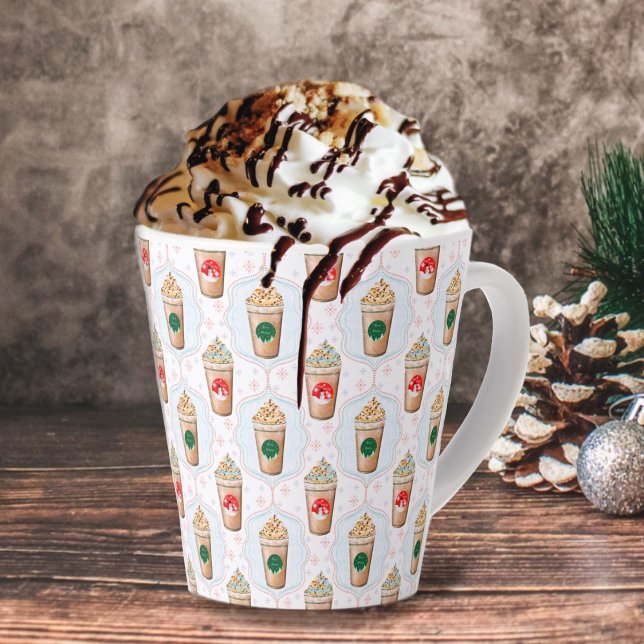 Christmas Latte Ogee Snowflake Pattern  Mug (Creator Uploaded)