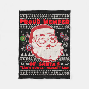 Christmas Lawn Bowls Idea For Men And Santas Xmas Fleece Blanket