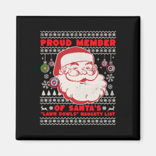 Christmas Lawn Bowls Idea For Men And Santas Xmas  Magnet
