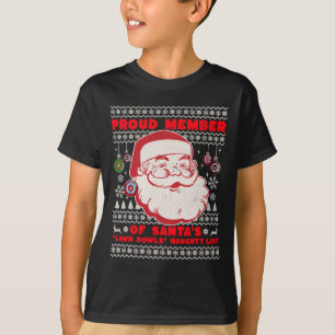 Christmas Lawn Bowls Idea For Men And Santas Xmas T-Shirt