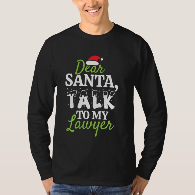 Christmas Lawyer Judge Prosecutor District Court T-Shirt (Front)