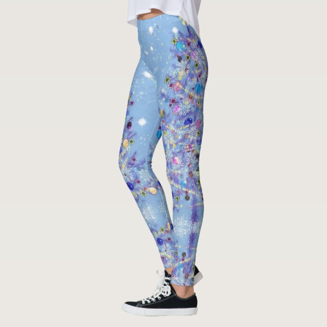 Christmas Leggings Beautiful Christmas Tree (Left)