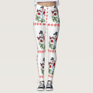 Christmas Leggings, Snowman Leggings
