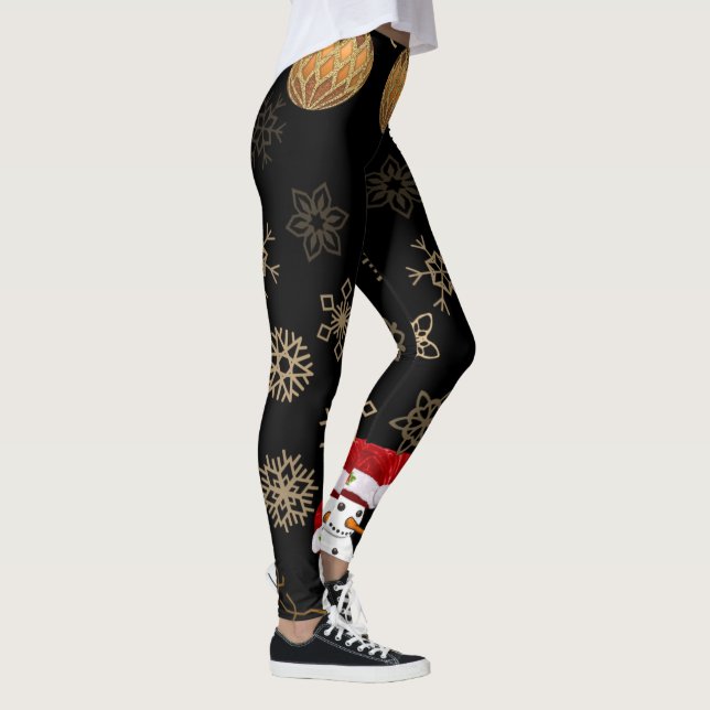 Christmas Leggings, Snowman Leggings (Right)