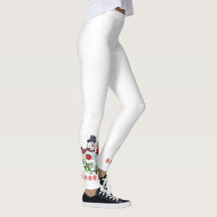 Christmas Leggings, Snowman Leggings