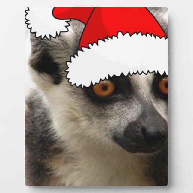 Christmas Lemur Plaque (Front)