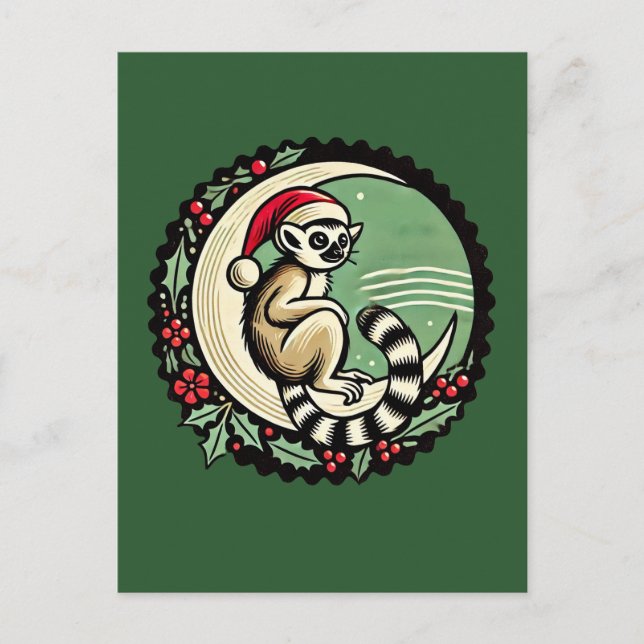 Christmas Lemur                                    Postcard (Front)