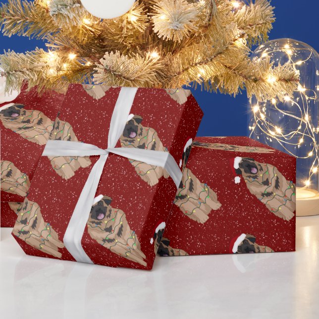 Christmas Leonberger  Wrapping Paper (Holidays)