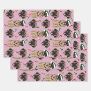 Christmas Leonberger  Wrapping Paper Sheet