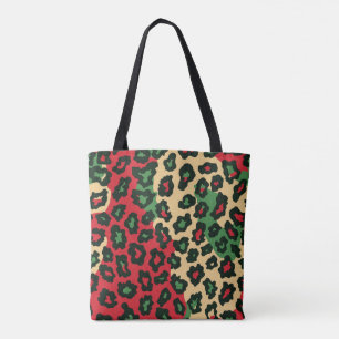 Christmas Leopard Tote Bag