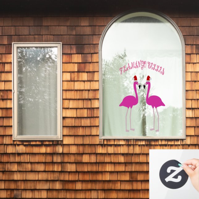 Christmas Lesbian Flamingos Flamingo Belles (Home Window)