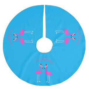 Christmas Lesbian Flamingos Flamingo Belles Brushed Polyester Tree Skirt