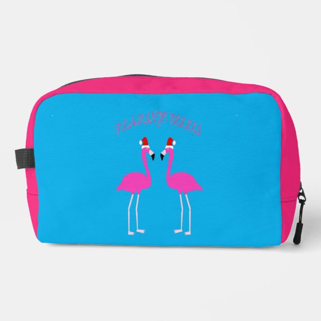 Christmas Lesbian Flamingos Flamingo Belles Dopp Kit (Front)