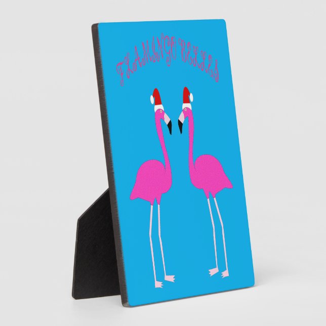 Christmas Lesbian Flamingos Flamingo Belles Plaque (Side)