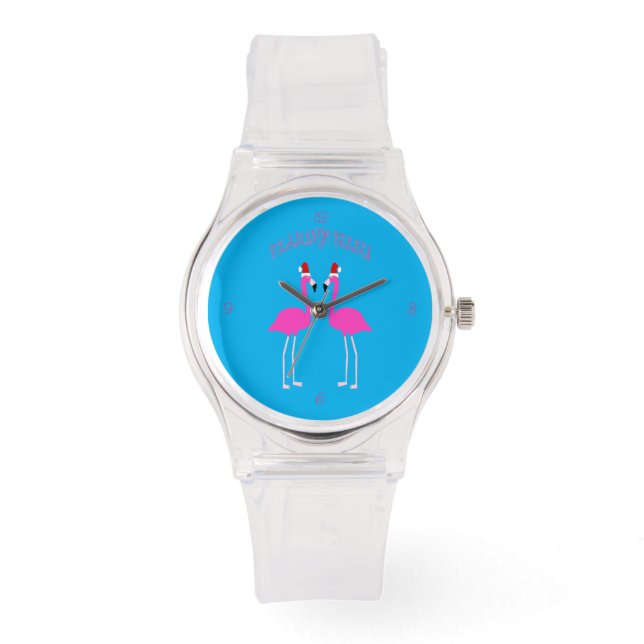 Christmas Lesbian Flamingos Flamingo Belles Watch (Front)