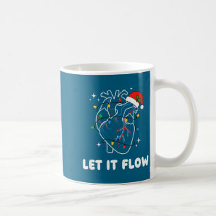 Christmas Let It Flow Cardiac Heart Funny Nurse Ho Coffee Mug