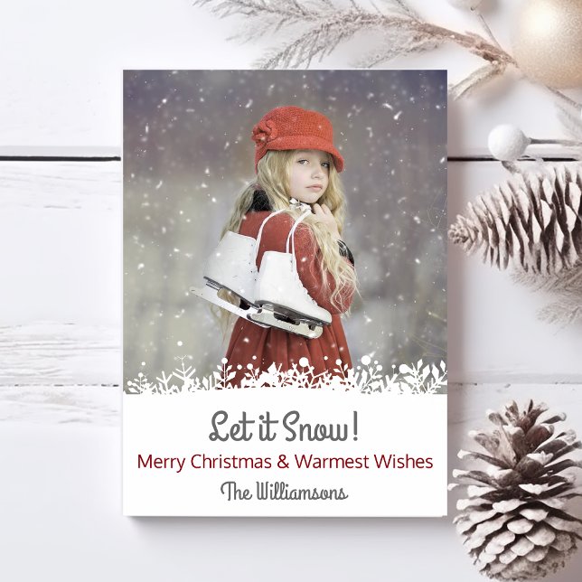 Christmas Let it Snow Fun Modern Holiday Photo Card (Creator Uploaded)