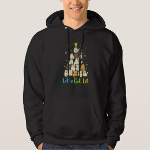 Christmas Let's Get Lit Cats Christmas Tree Cat Hoodie